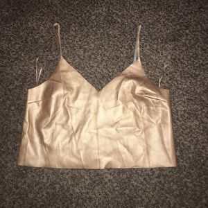 KENDALL&KYLIE Rose gold metallic top